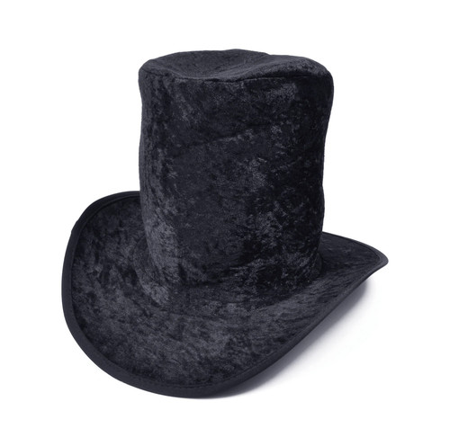 Noir haut velours chapeau - noir,