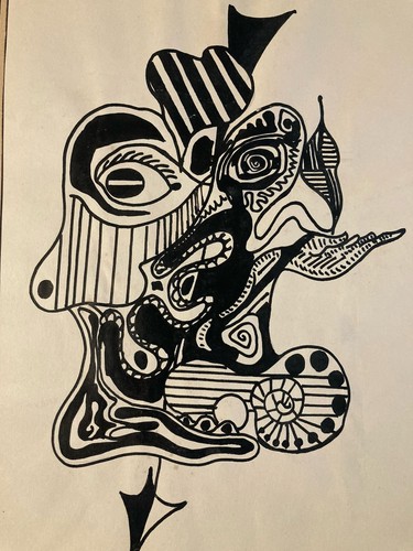 Beau dessin encre - dessin, portrait