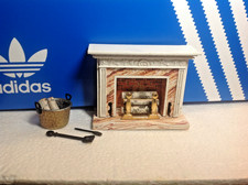 Lundby of Sweden meuble Maison de Poupée bois Cheminée 1970/75