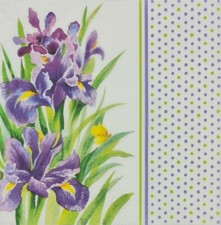TWO Individual Napkins Flowers