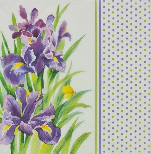 Two individual napkins flowers - two,