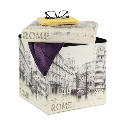 Tabouret vintage pouf - , pliable