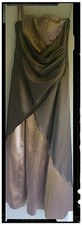 Robe longue couleur taupe - , et