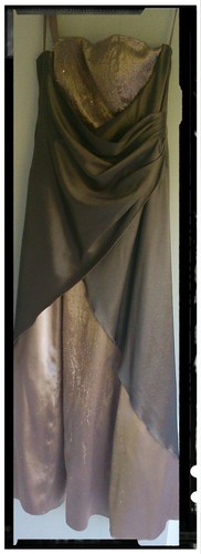 Robe longue couleur taupe - , et
