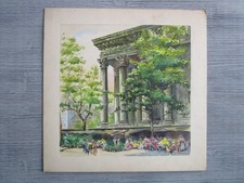 Aquarelle ancienne paris - aquarelle,
