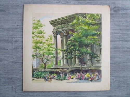 Aquarelle ancienne paris - ancienne,