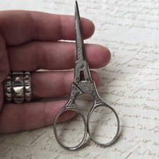 CISEAUX Tour Eiffel Couture Anciens 1920 Circa ART DECO SEWING Scissors