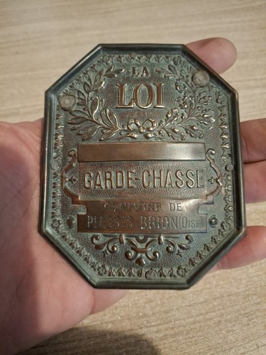 Plaque garde chasse commune - plaque,