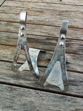 Paire Christophe Spécial Cale-Pieds Vélo - Toe Clips Made in France 60's/70's