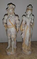 sujet personnage figurine statuette de couple en biscuit porcelaine ancienne 