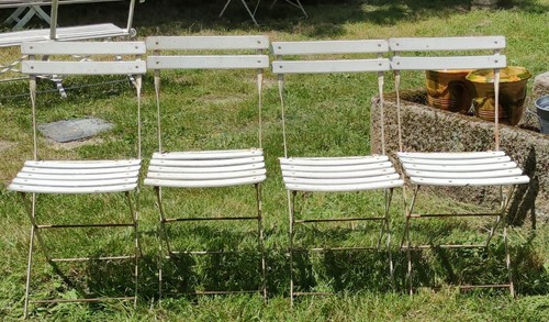 Anciennes chaises pliantes - anciennes,