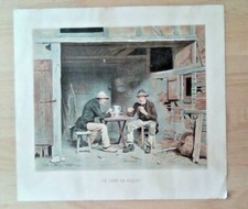 chromo de Jean Moreau  " Un cent de piquet "