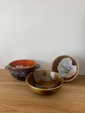 Vintage Lot De 3 Bols Grès