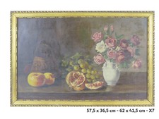 Tableau Ancienne Fleurs Floral