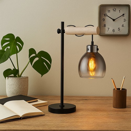 Lampe table bois - table, en