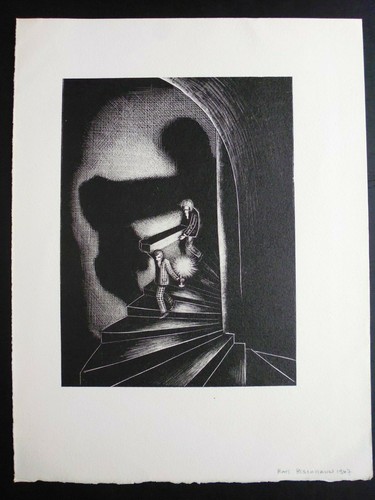 Gravure 1947 descente - descente, du