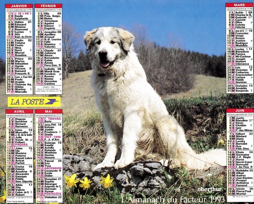 Calendrier des postes - des,