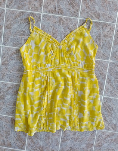 Top jaune soie marque - (a),