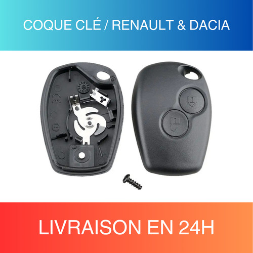 Coque clé bouton renault - bouton,