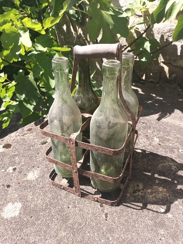 Porte bouteilles ancien - porte-bouteilles, métal