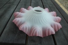 Abat jour verre rose et translucide à griffes n°1