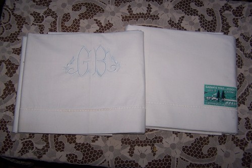 Ancienne paire draps 2 - paire,