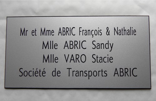 Plaque gravée boite lettres - plaque,