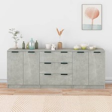 Buffets pcs gris béton bois - gris,