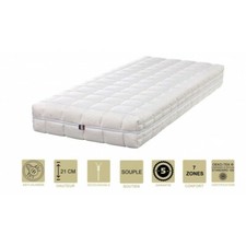 Matelas Latex 70% Naturel 21 cm Souple - Spécial Sommier Electrique - Déhoussabl