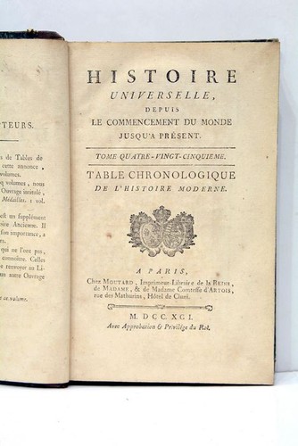Histoire universelle 85 - histoire, t.85