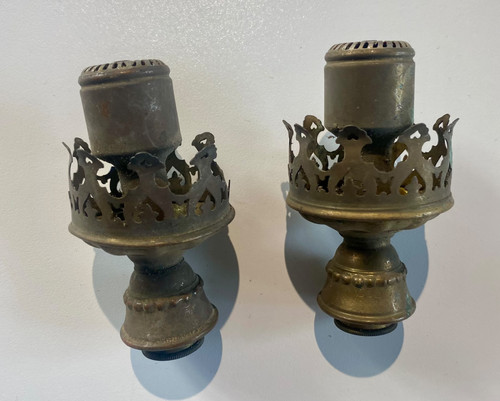 Paire bobèches lampe à - bobèches,