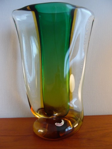 Superbe vase verre - vase, soufflé