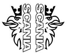 Scania Vinyle Stickers Autocollant x2 Logo + Texte Contour Topline R Série Super