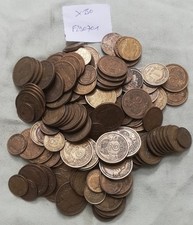 Lot monnaies françaises 150 pièces 2 Francs, 1 Franc, 50 Centimes Morlon Bronze-