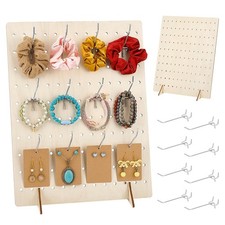 2 Pack Présentoir en Bois avec 30pcs Crochets en Métal Porte Clés Présentoir ...