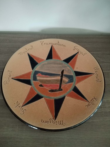 Plat terre cuite émaillée - terre,