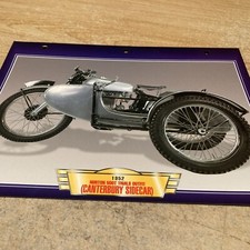 Norton 500 Trial side-car 1952 fiche carte moto passion collection Atlas