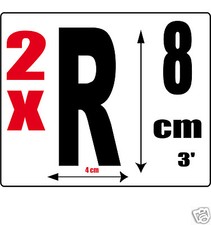 lot 2 lettres [R] Sticker