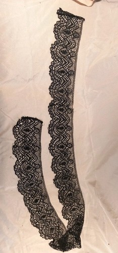 Guipure dentelle noire - guipure, xixe