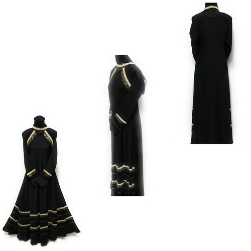 Robe maxi abaya femme noire - robe,