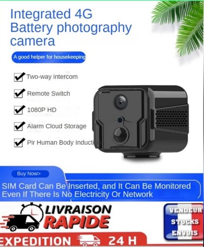 Caméra pro cryptée - 4g, mini