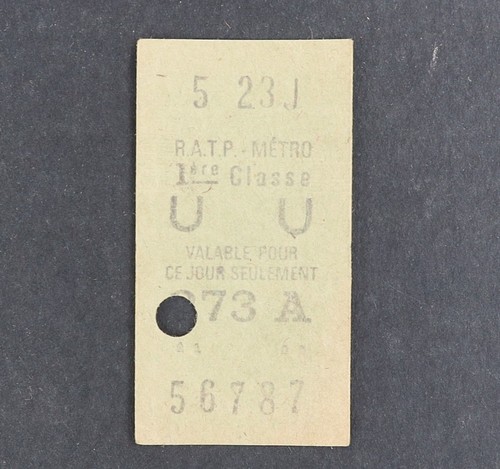 Ancien ticket paris métro - ancien,