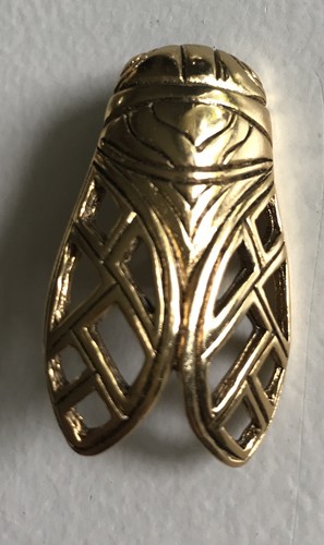Broche cigale métal doré - métal,