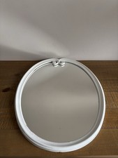 Ancien Miroir Ovale En Fonte -