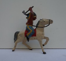 Indien à cheval avec tomahawk