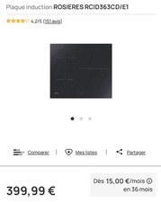 Table cuisson induction