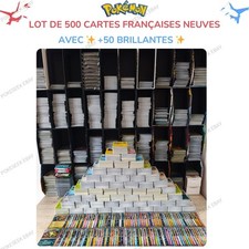 LOT DE 500 CARTES POKEMON FRANCAISES FR NEUVES BLOC EB/EV ✨ +50 BRILLANTES ✨