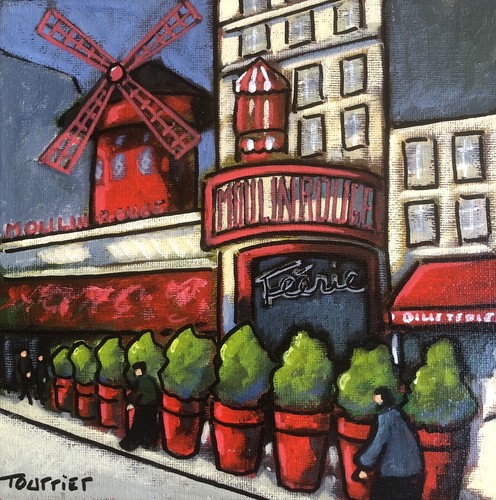Tableau peinture paris moulin - paris,