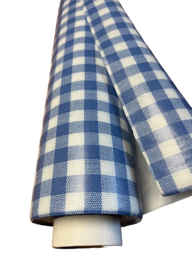 Nappe pvc carreaux - pvc, bleu