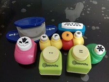 lot 10 perforatrices scrapbooking punch dauphin chien ange libellule fleurs ....